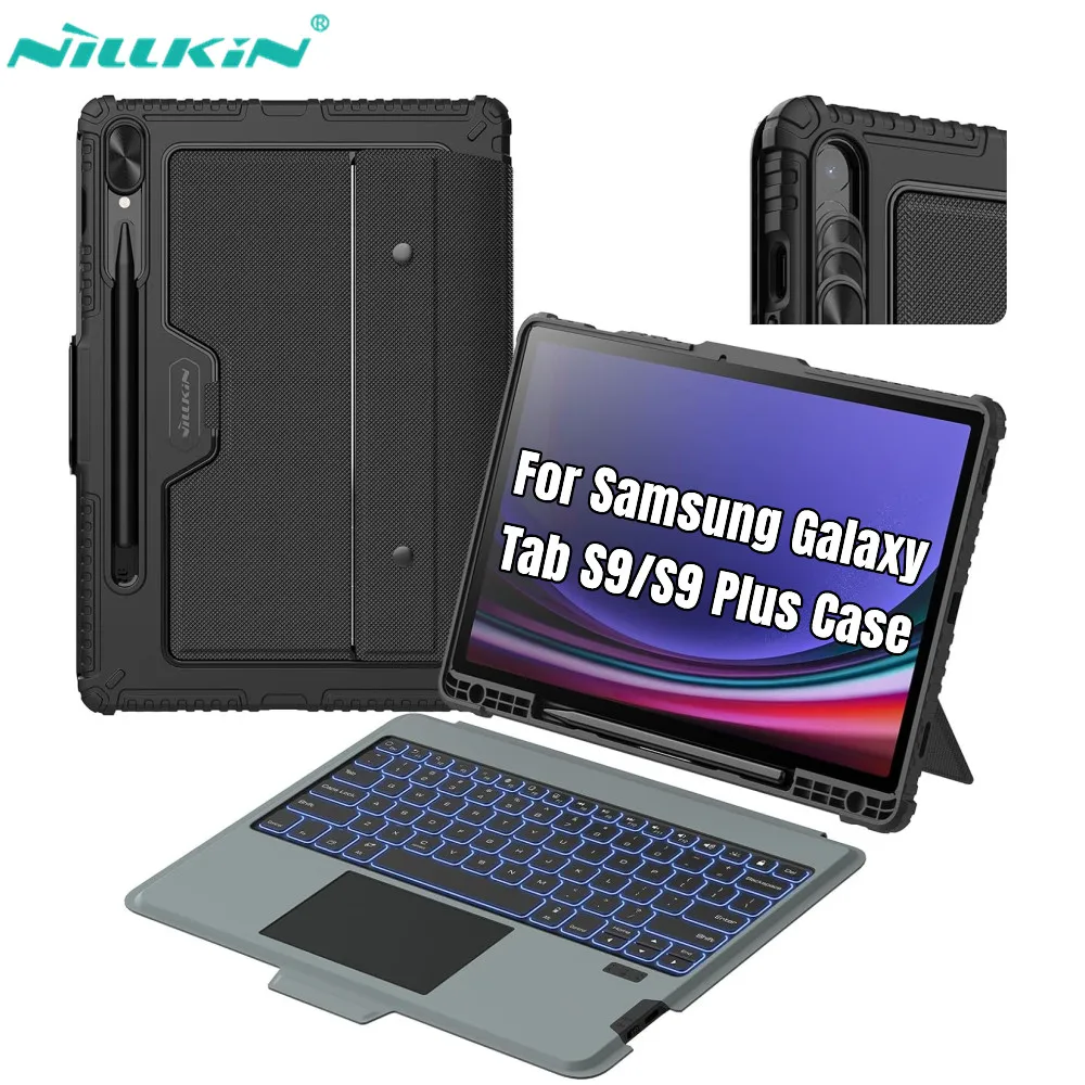 

Magic Keyboard For Samsung Galaxy Tab S9/S9+ Case Nillkin Backlight Bluetooth Keyboard Cover For Samsung Galaxy Tab S9 FE+ Cases