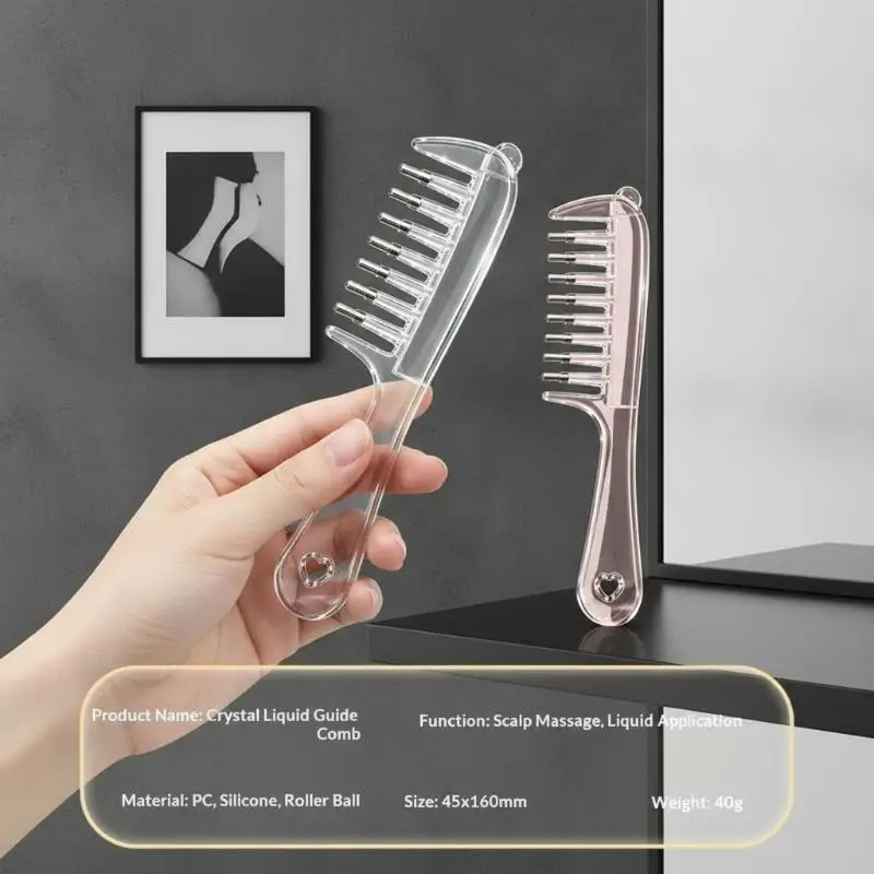 Unisex Essential Oil Applicator Massage Comb Built-in Liquid Reservoir Suitable for All Scalp Types Daily Care Use