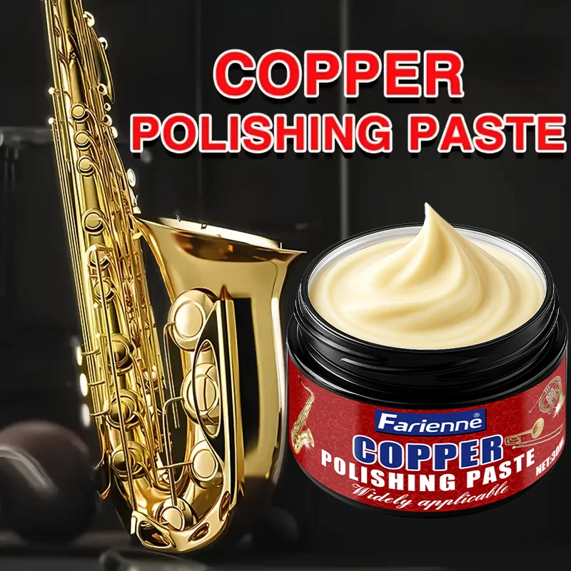 Farienna Copper Polishing Paste 30g - Premium Metal Restorer for Musical Instruments, Antiques, and Household Copper