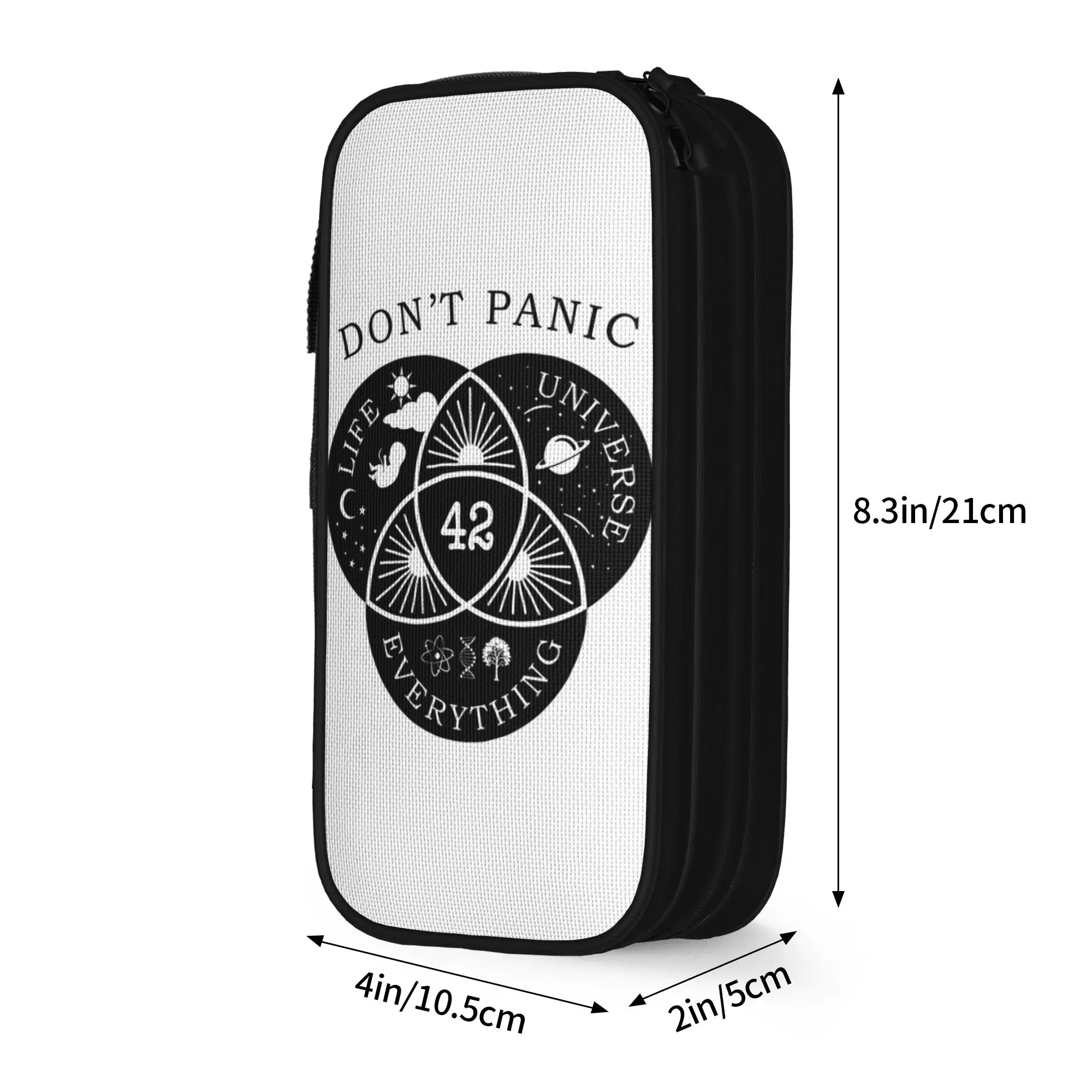 42 Life the Universe and Everything  Pencil Cases Science Fiction and Space  Pen Bags Student Big Capacity Cosmetic Pencilcases