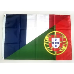 France Portugal Flag Friendship 2ft*3ft (60*90cm) 3ft*5ft (90*150cm) Size Christmas Decorations Flag Banner