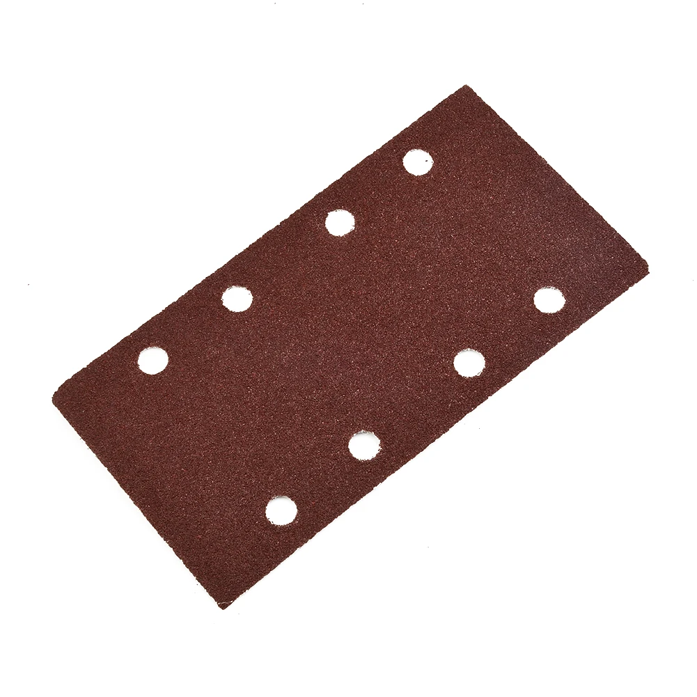 20pcs 60-240 Grit Sandpaper Sheets 93x185mm 8 Hole Aluminum Oxide Abrasive Paper For 1/3 Orbital Sander Wood Metal Polishing