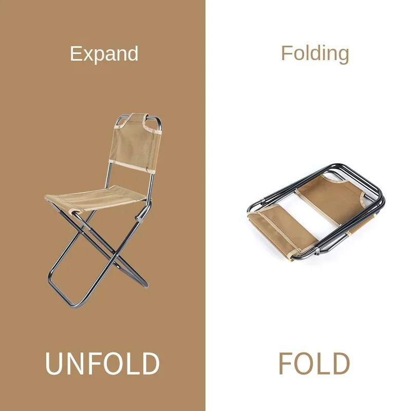 Outdoor Folding Sauna Chair Beach Gardening Fishing Aluminum Alloy Camping Stool Fishing Lightweight Stools Tools For Relaxing