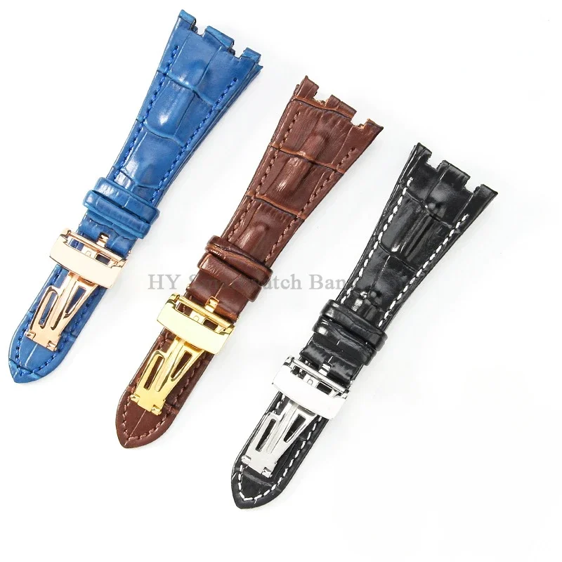 28mm Watch Strap for Audemars Piguet Royal Oak Offshore 15710 15703 26470 Genuine Leather Watch Band Waterproof WristBand for AP