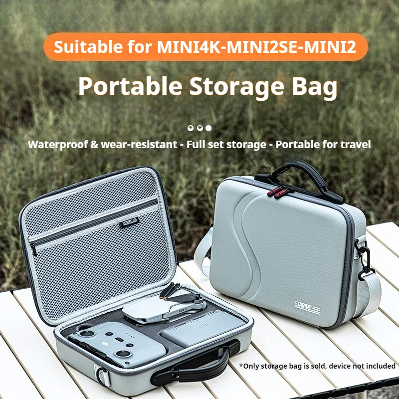

Сумка для хранения дрона Mini 2, жесткий чехол из полиуретана, портативная сумка через плечо для путешествий, для аксессуаров к дронам DJI Mini 4K/Mini 2/Mini 2 SE