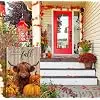 Fall Highland Cow Garden Flags 12x18 Double Sided, Small Burlap Pumpkin Floral Thanksgiving Yard Flag for Autumn Rustic Harv jjp