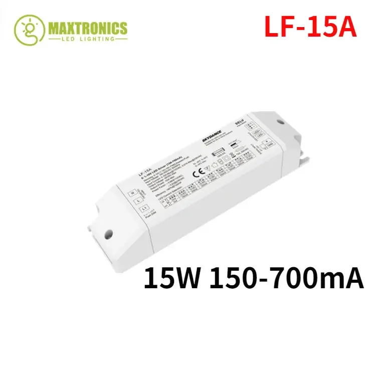 

10-45VDC 15W 150-700mA 0/1-10V Dimmable LED Driver LF-15A AC110V-220V Constant Current LED Power Supply For Downlight Spotlight