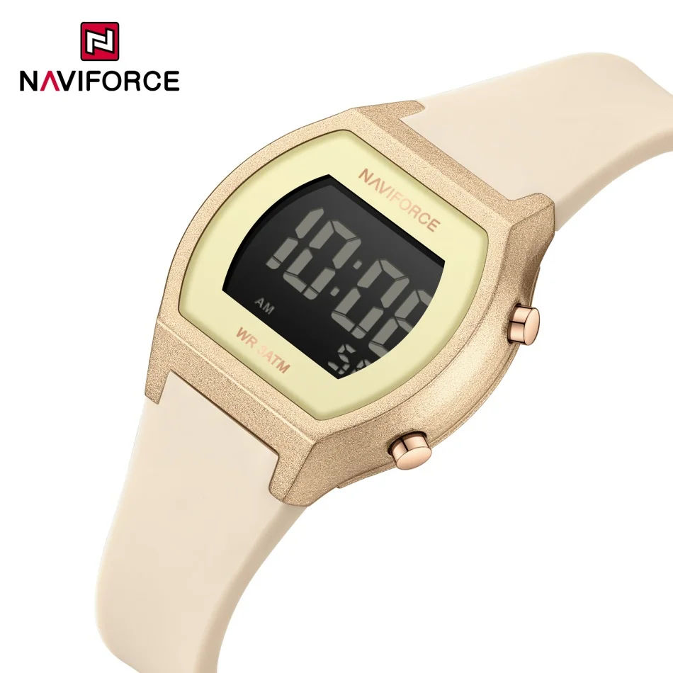 NAVIFORCE женские электронные часы модные спортивные водонепроницаемые ЖК-цифровой силиконовый ремешок с дисплеем даты часы для женщин Reloj Mujer
