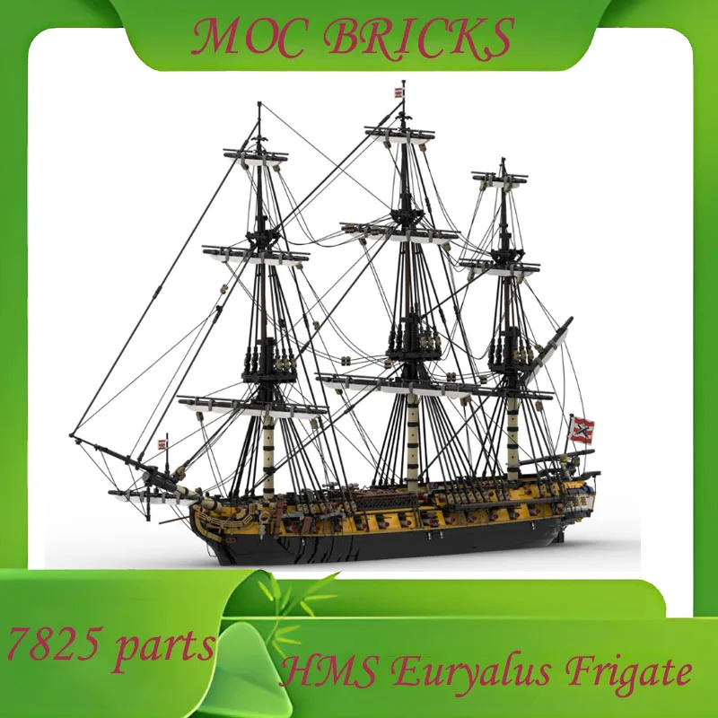 

Пользовательские 3233 шт. MOC HMS Euryalus Frigate модель техническая сборка DIY детские игрушки подарки на день рождения и Рождество
