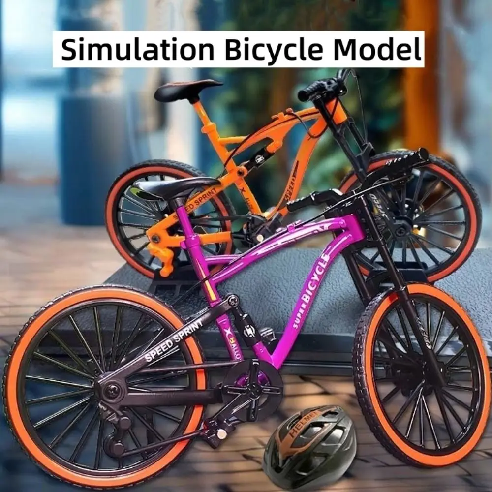 Children Gift Simulation Bicycle Model Racing Metal Home Decor Mini Bicycle Diecast Off-road Alloy Bicycle Toy Desk Ornament