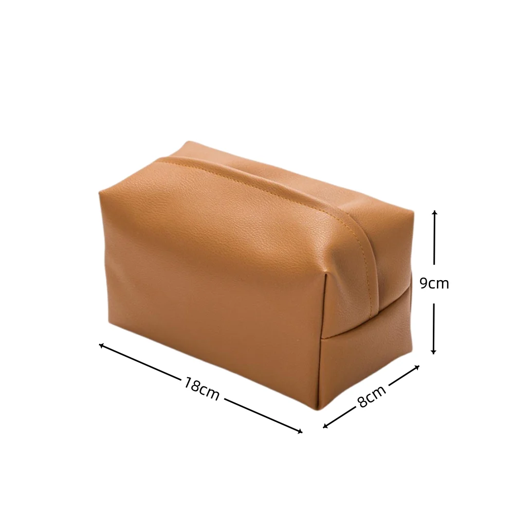 PU Leather Tissue Box New Environmental Napkin Foldable Cover Waterproof Dustproof Sundries Ontainer Kitchen Bathroom Accessorie