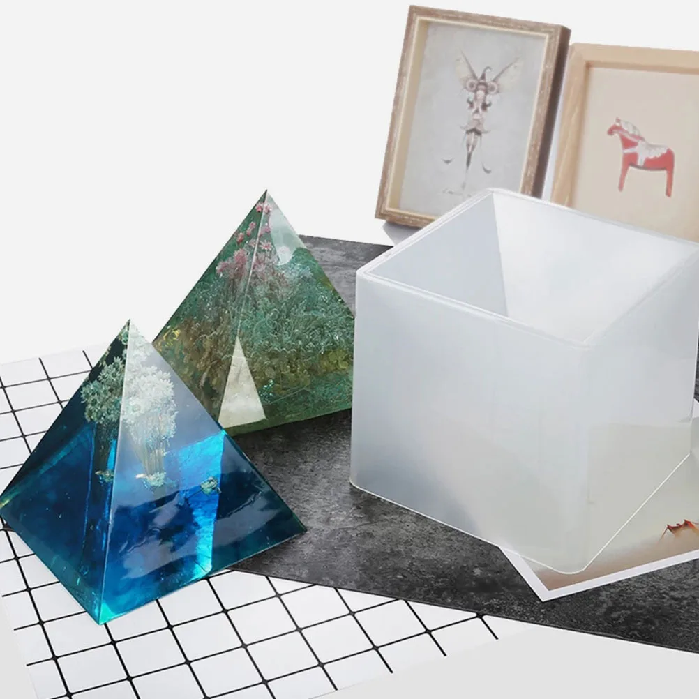 

1Set Silicone Mold Pyramid Shape Flexible Durable DIY Craft Mold for Desktop Epoxy Casting Craft Epoxy Molds Desktop Decor Molds