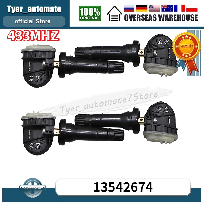 

433 МГц TPMS 13542674 Датчик контроля давления в шинах для Buick Enclave l Cadillac ATS CT4 Escalade Chevrolet Camaro GMC Savana