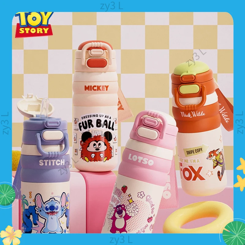 

Изолированная чашка Диснея для детей, специальный чайник, большая емкость, соломенная чашка для воды, милая мультяшная прямая чашка для питья, праздничный подарок