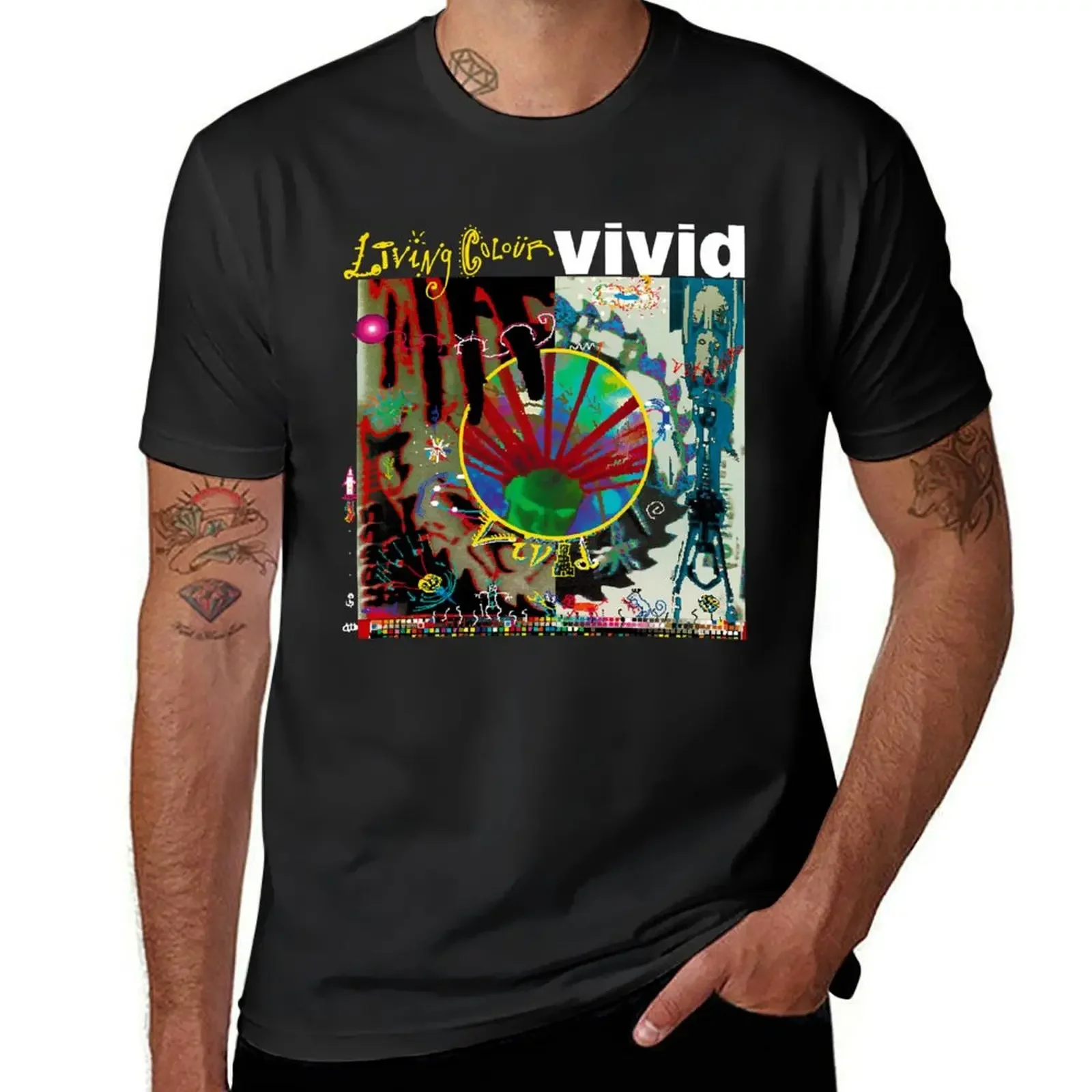 Camiseta de la banda de rock legend vivid album para hombres, tops de verano de tallas grandes, ropa de verano, camisetas divertidas para niños y blancos