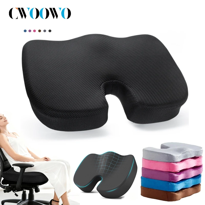 Seat Cushions for Office Chairs, Memory Foam Coccyx Cushion Pads for Tailbone Pain, Sciatica Relief Pillow, Car Seat Cushion