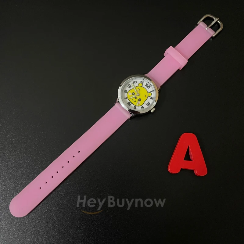 2023 neue Produkt Weiche Silikon 3D Cartoon Gelb Bär Kid Uhr Mode Rosa Quarz Leucht Sport Armbanduhr Geschenk Mädchen