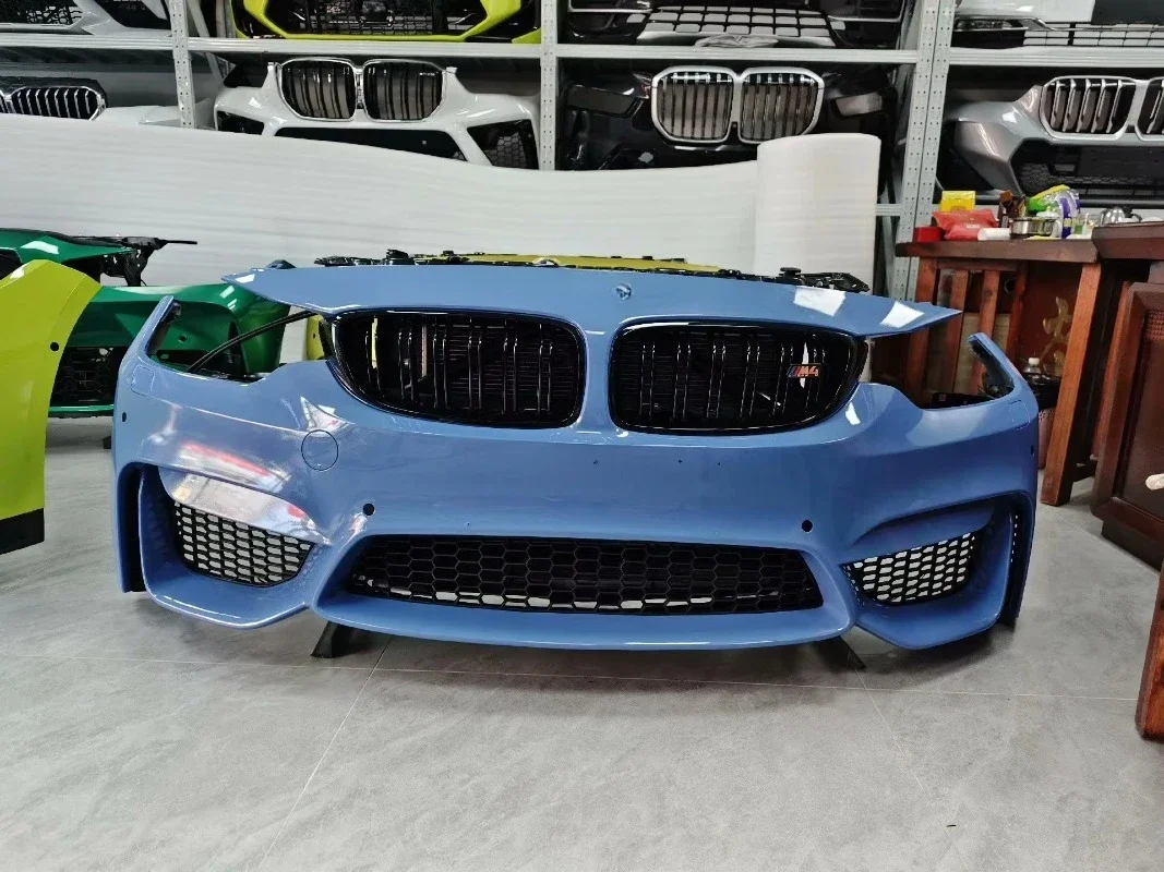 For M4 F82 G82 Original Front Nose Assembly Bumper Grille Headlight Fog Lamp Water tank Frame Condenser Anti-collision Beam