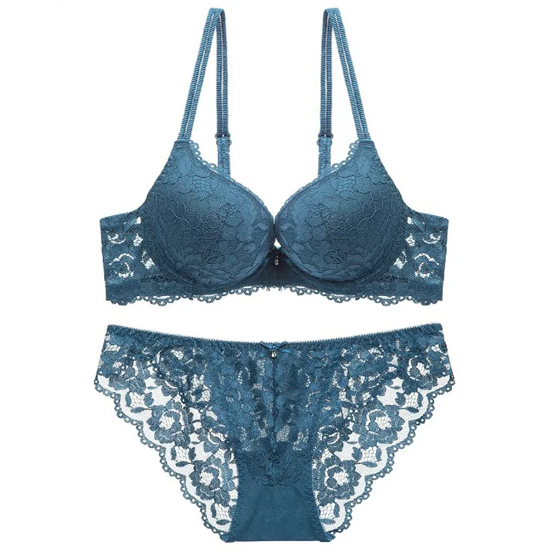 Women Sexy Push Up Bra Set Lace Lingerie Set Elegant Ladies Underwear Casual Daily Girls Bra and Panty Set