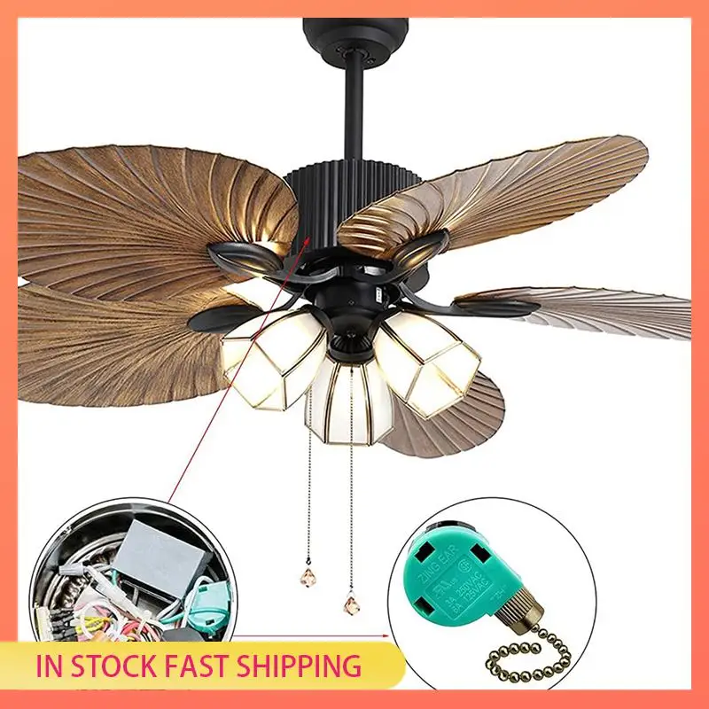 AA05 Paquete de 18 interruptores para ventilador de techo, 3 velocidades, 4 cables, Zing Ear ZE-268S6, interruptor de cadena de tracción para ventilador, interruptor de Control de velocidad de repuesto