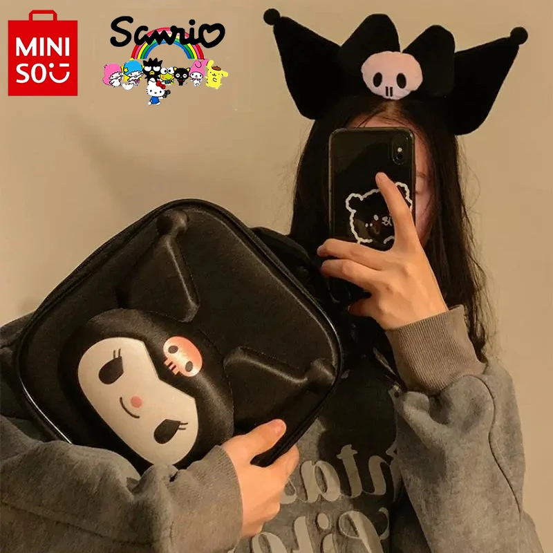 MINISO Kulomi New Cosmetic Bag Luxury Brand Cartoon Fashion Handheld Portable Women Cosmetic Bag Large Capacity Travel Wash Bag