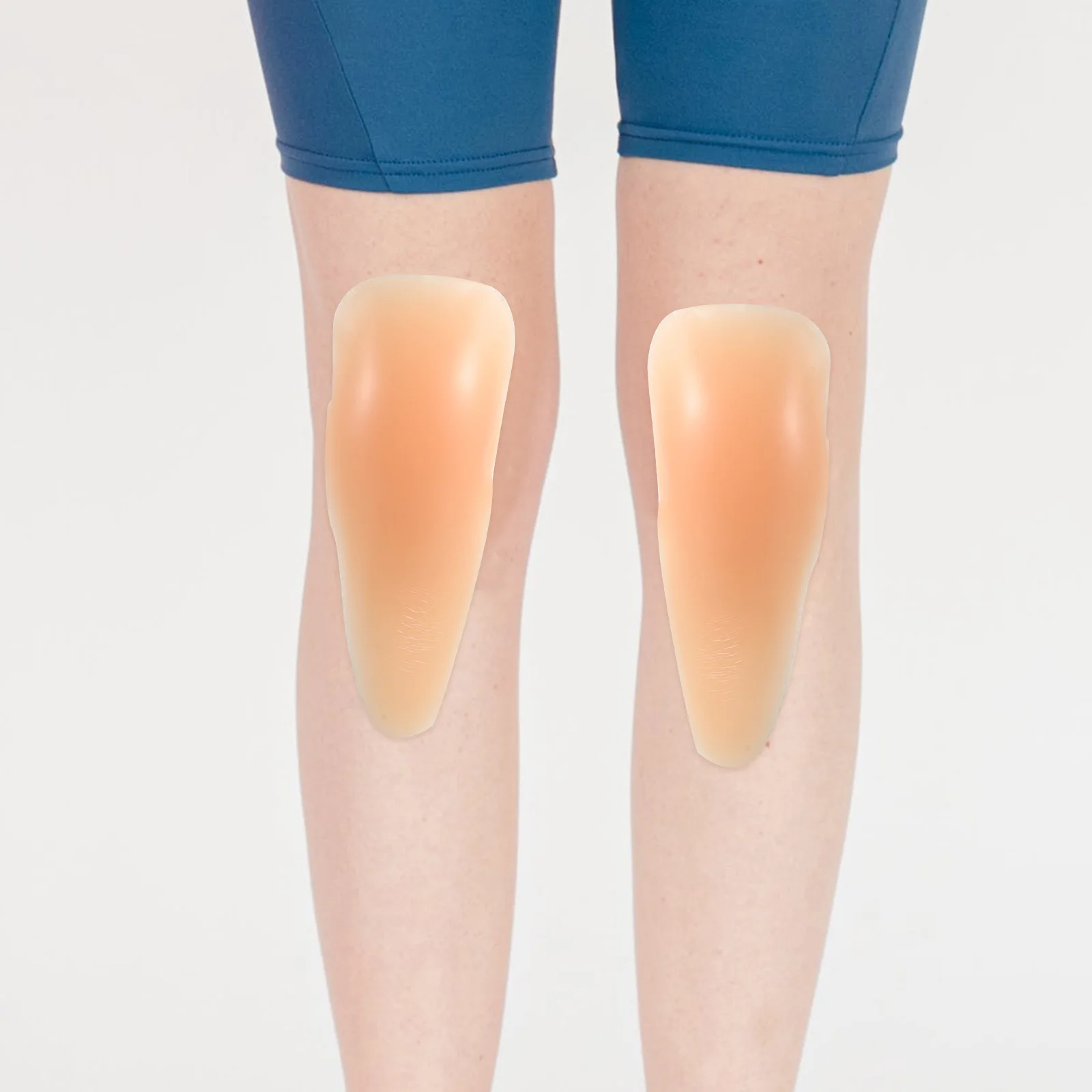 

1 Pair Silicone Knee Pads Soft Gel Non-Slip Adhesive Protection For Ice Skating Snowboard Outdoor Sports Portable Skateboarding