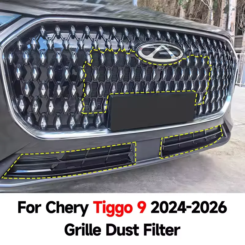 Car Grille Insect Screen Snap-on Installation Detachable Design Easy Remove and Clean Auto Part For Chery Tiggo 9 8L 2024-2026 view 2