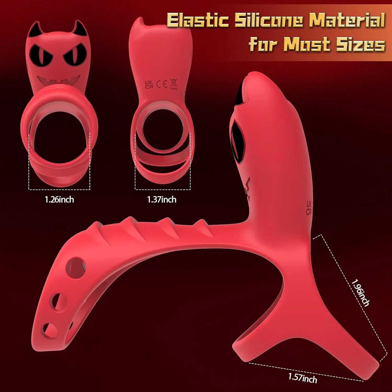 Vibrating Cock Ring Vibrator - Vibrating Penis Ring Cock Sleeve with 9 Vibrations for Penis Enlargement, Extender & G-Spot