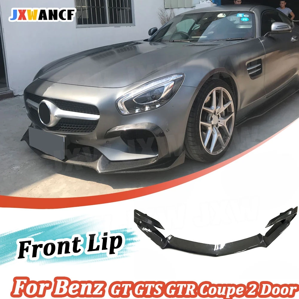 

JXWANCF передний спойлер из углеродного волокна, разветвители для Benz для AMG GT, AMG GTS для AMG GTR Coupe, 2-дверный бампер FRP, крышка