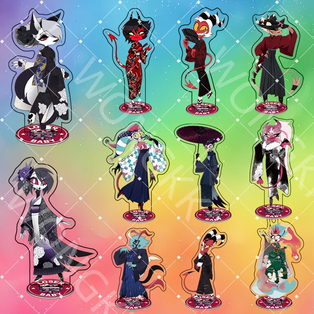 Anime Hazbin Hotel 15CM Acrylic Stand keychain Anime Stand Charlie Morningstar Alastor Room Decor Collectible Souvenir Gift