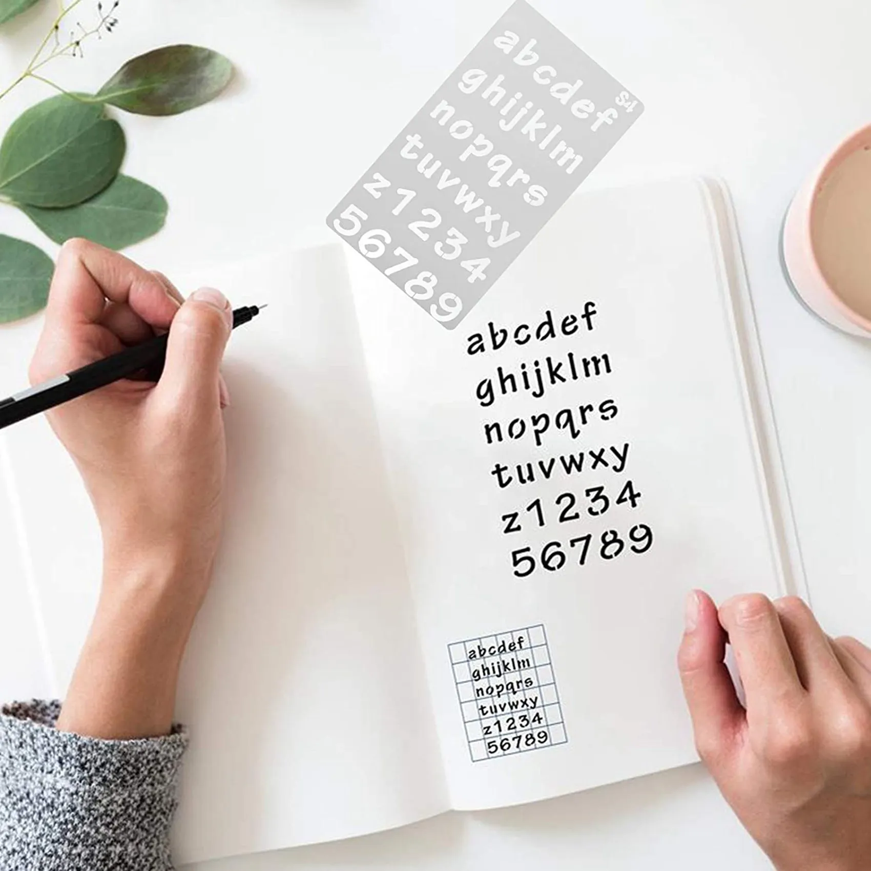 Delicate Texture-24 Pcs Alphabet Stencils Reusable Letter Painting Stencils Plastic DIY Drawing Spraying Scale Templates