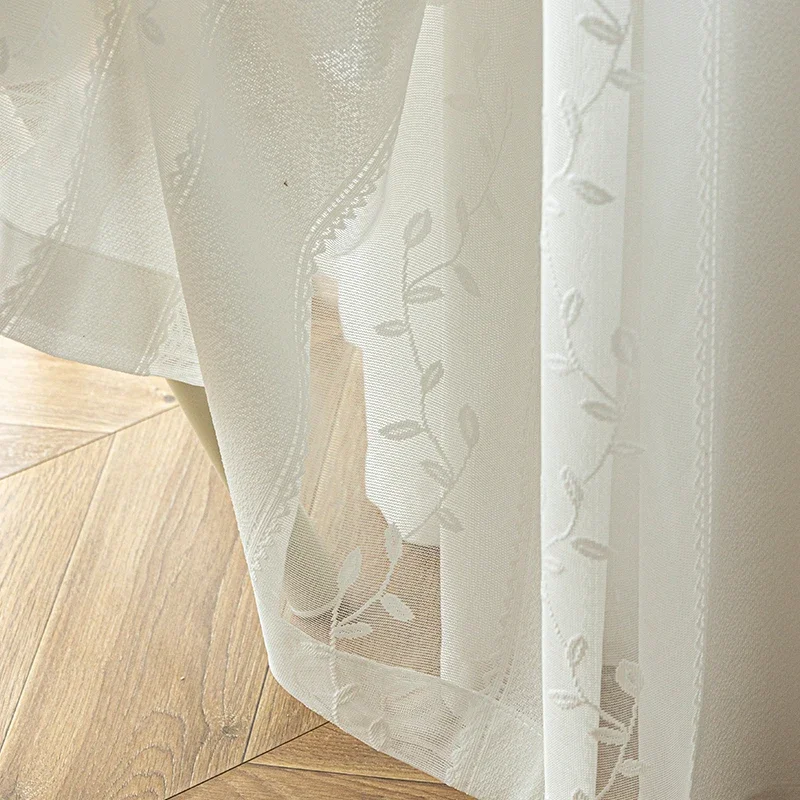 Insulation Sun Protection White Gauze Curtains Light-transmitting Mirror Veil Curtains Living Room Bedroom Balcony High-end