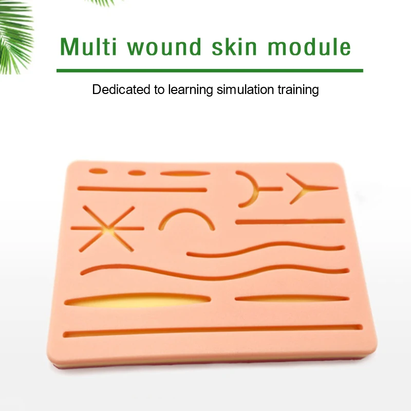 

Silicone Skin Pad Suture Training Surgical Wound For Surgeon Medical Practice Training Traumatic Suture Practice Skin Use