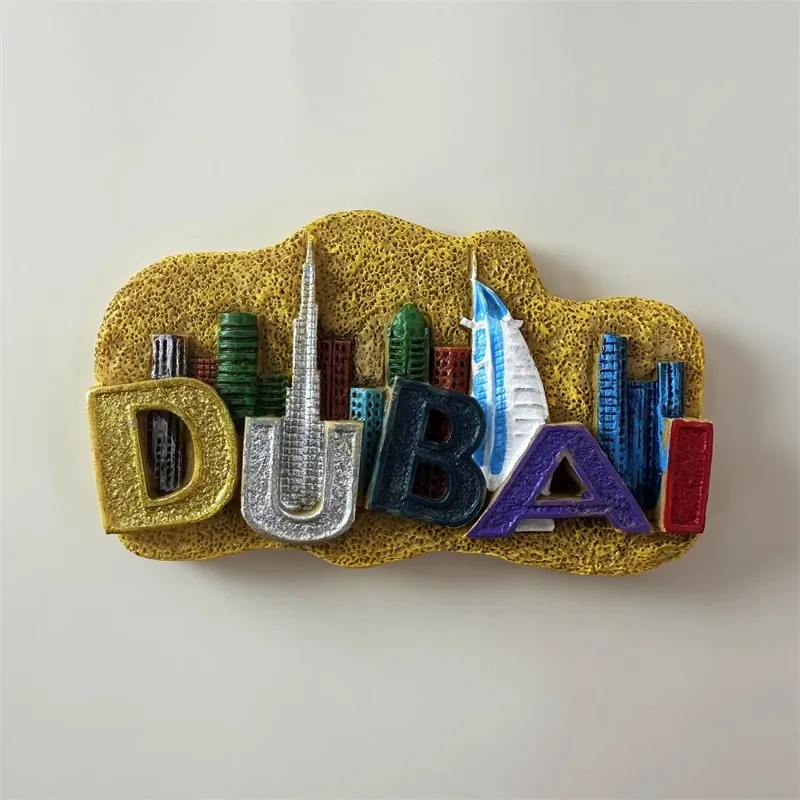 Dubai Travelling Fridge Magnets Burj Al Arab Hotel Burj Khalifa Tourism Souvenirs Fridge Stickers Home Decor Wedding Gifts
