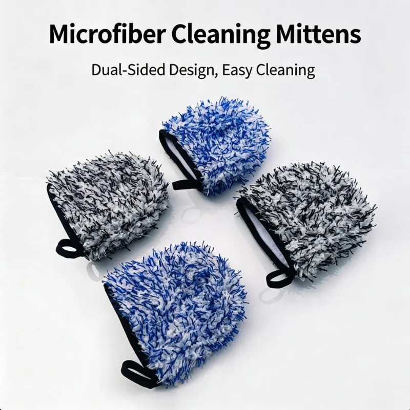 Plush Car Wash Cleaning Glove for Tire Wheel Hub Detail Washing Mitt Multifunctional Auto Detailing Car Cleaning Supplies