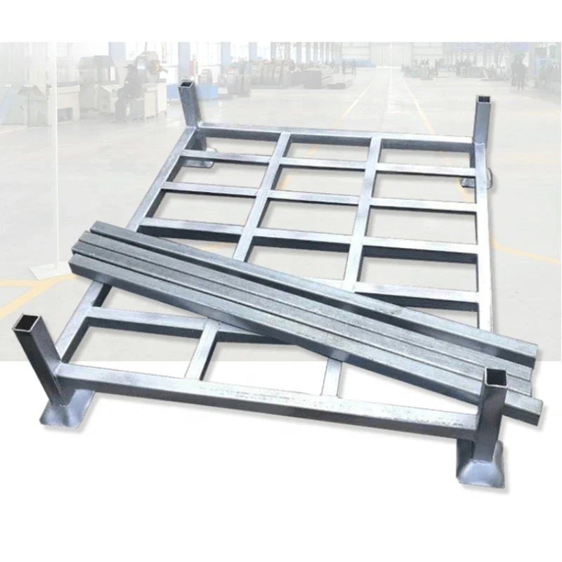 Galvanized Tube Insert Stacking Rack Heavy Steel Storage Rack Warehouse Cold Storage Food Materials Industrial Storage Organizer