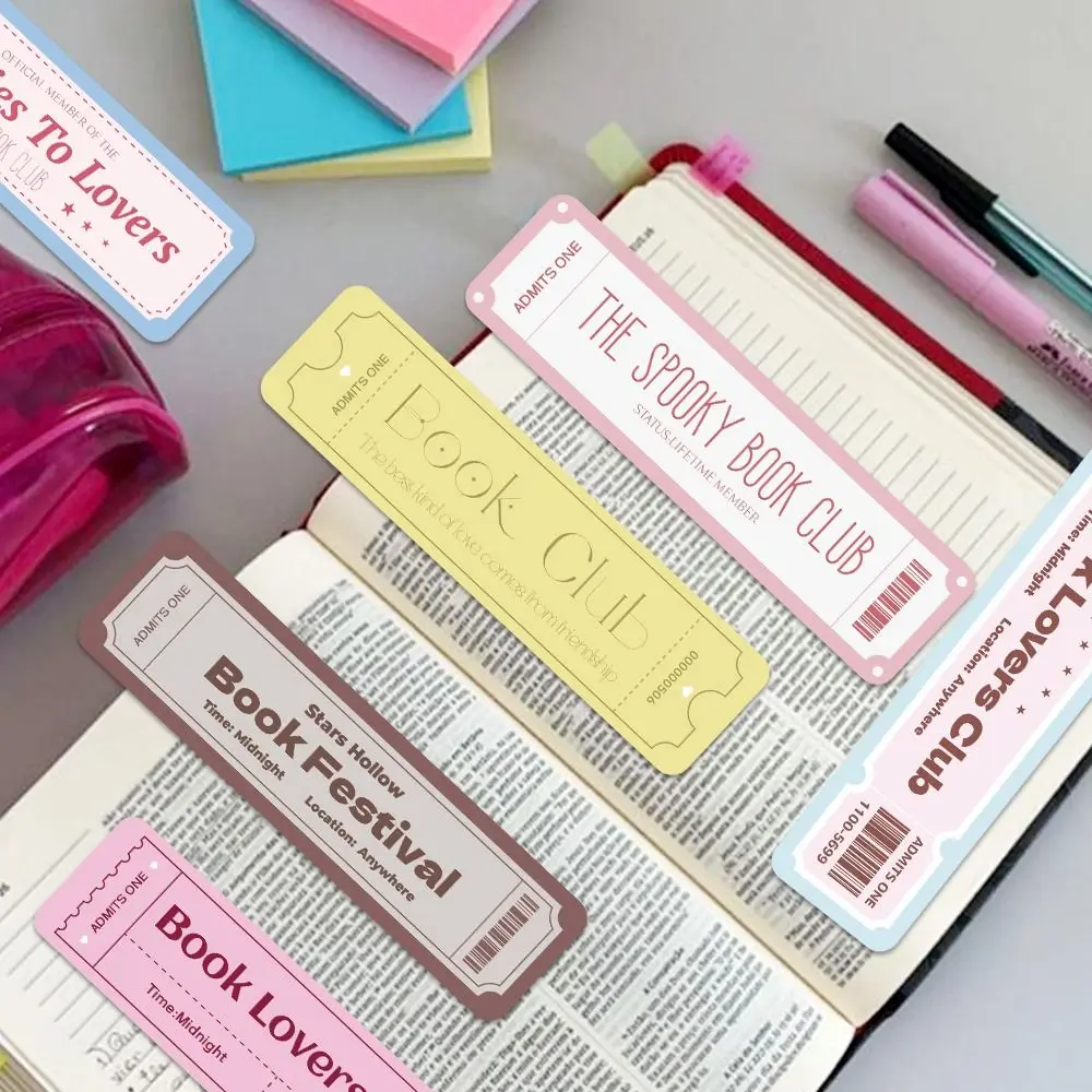 30pcs Creative Book Lovers Bookmark Waterproof Rectangular Reading Book Clip DIY Gift Pagination Mark School Office Supplies