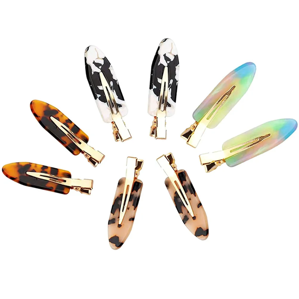 

8pcs No Trace Hair Clip Acetate Sheet Women Girls Bangs French Barrettes Makeup Styling Sectioning