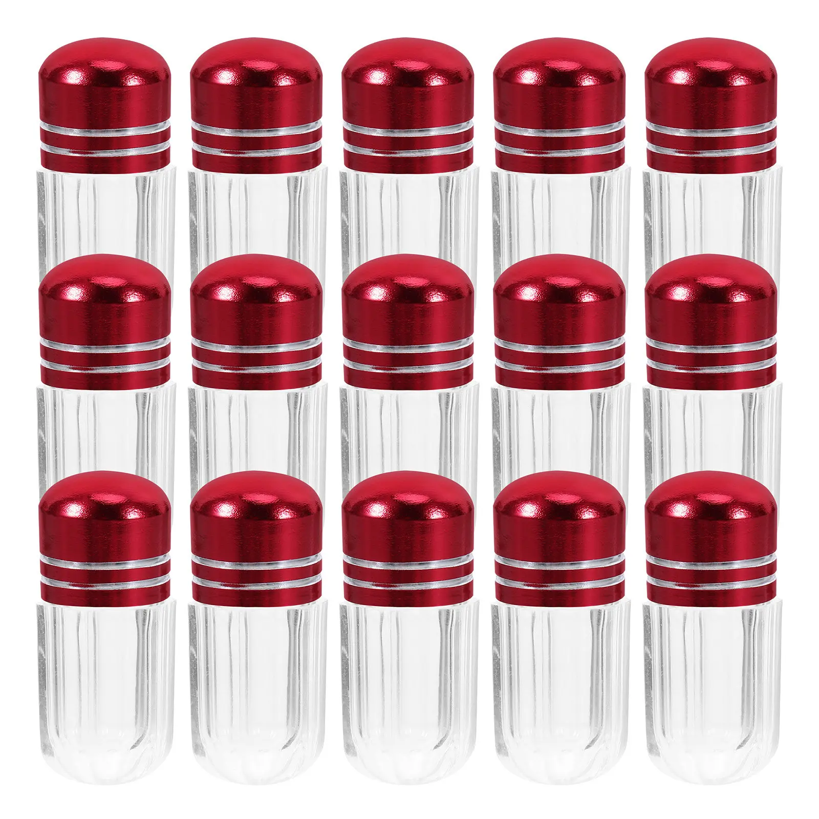 20pcs Transparent Plastic Pill Bottles – Small Durable Portable Empty Medicine Vials for Organizing Tablets