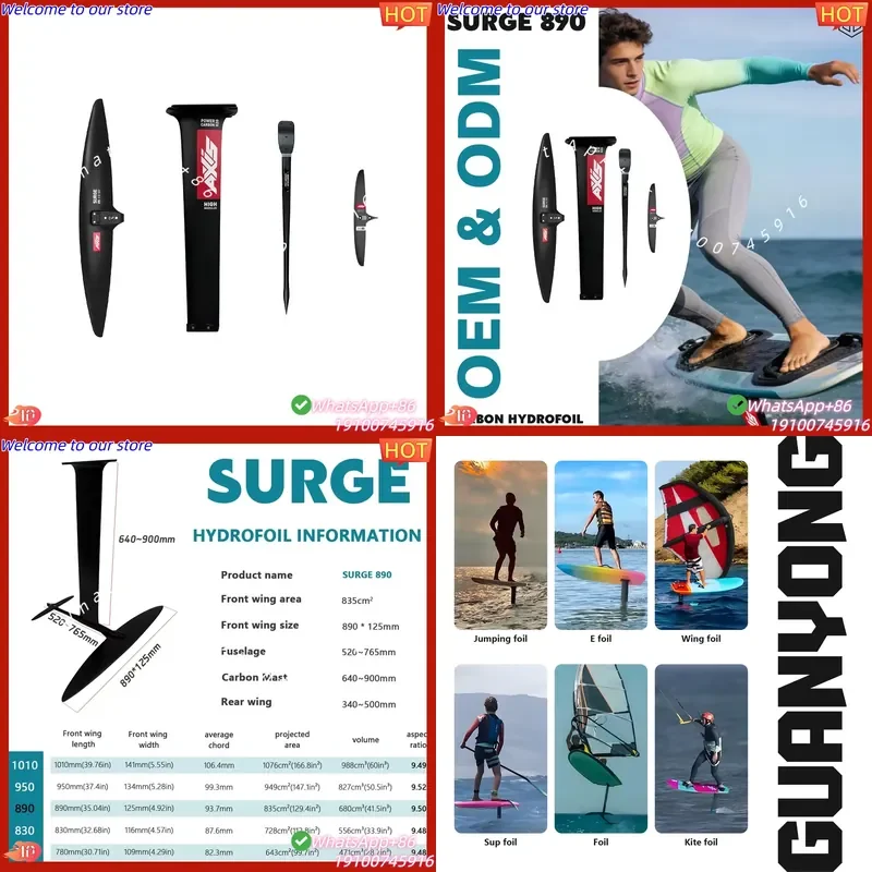 CE Certificate AXIS Surge 890 High Modulus Carbon Mast Wing Board Surfing Wingfoil Surfboard Water Play for