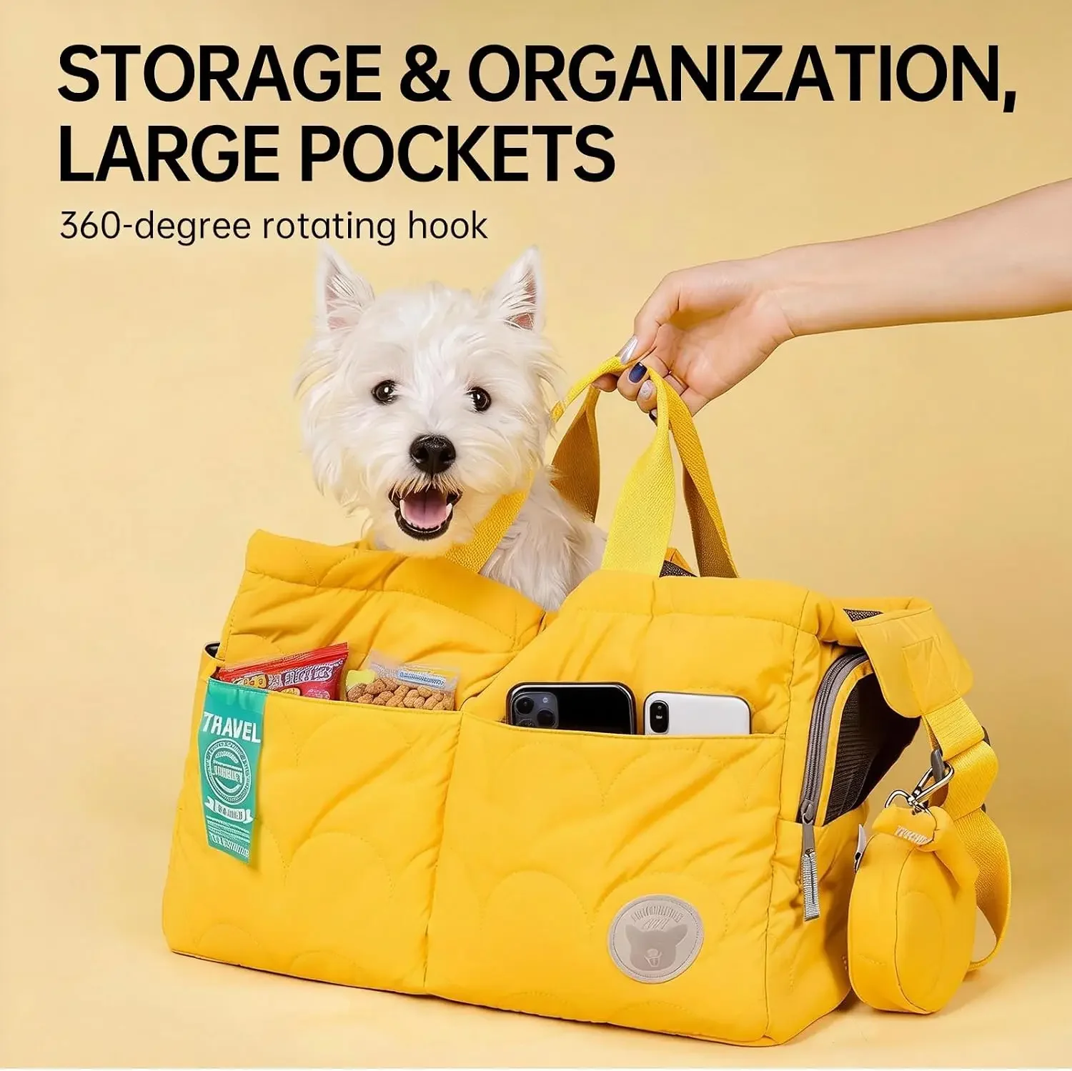 Macaron Cloud Pet Carrier Bag for Small Dogs and Cats, Lightweight Handheld Shoulder Crossbody Puppy Carrier with Storage Pocket