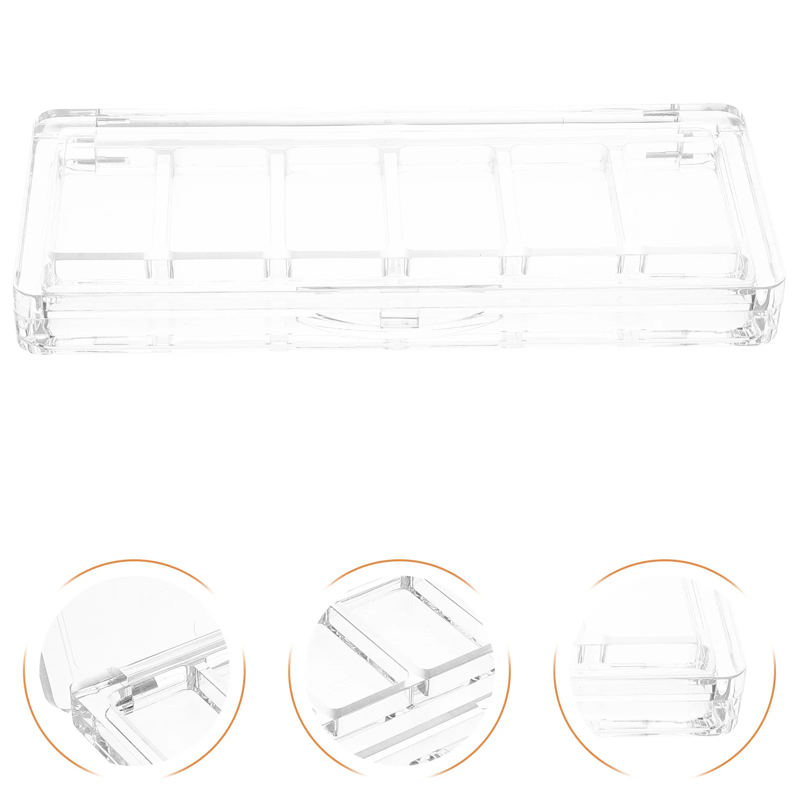 

Transparent Eyeshadow Palette Empty Makeup Organizer 6 Grids For Diy Blush Concealer Travel Container