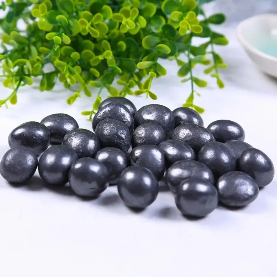 Natural Shungite Irregular Tumbled StoneReiki Healing Crystal Energy Mineral Gemstone Home Aquarium Decoration view 6
