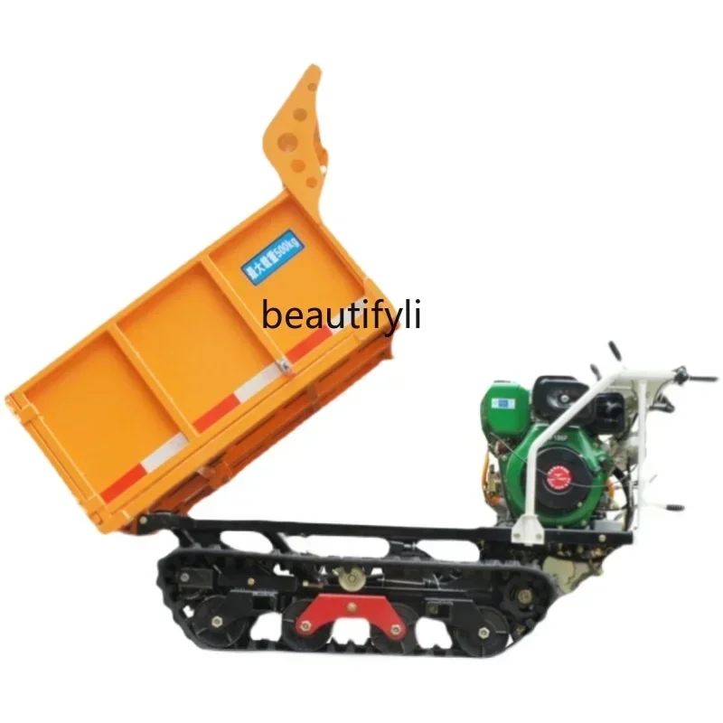 NNSmall crawler transporter Creeper รถเกษตรดีเซล mountain porter รถตักไซต์ก่อสร้าง