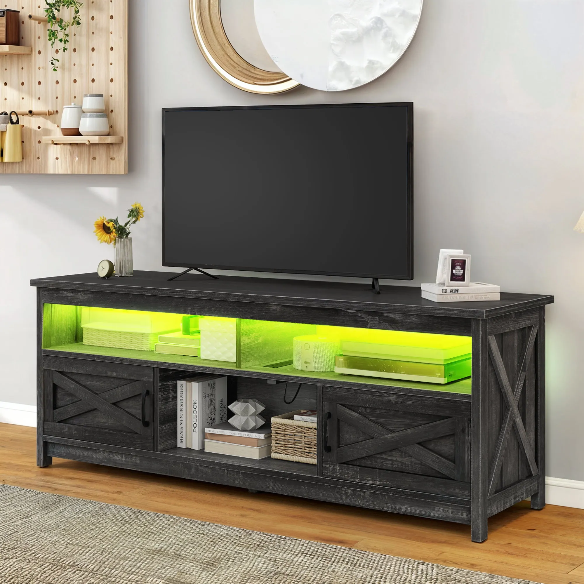 TV Stand for 75/70/65/60 Inch TV Entertainment Center Media Console Table for Living Room