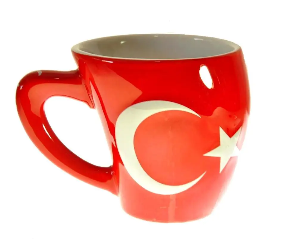 Caneca importada do café do café da bandeira turca