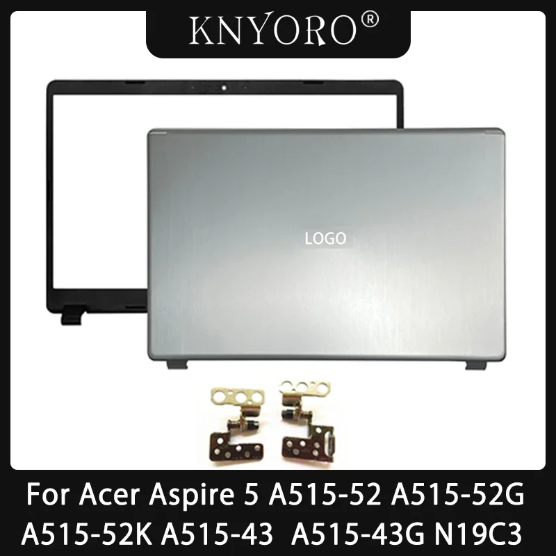 Original New For Acer Aspire 5 N19C3 A515-52 A515-52G A515-43 A515-43G A515-52K Laptop LCD Back Cover Screen Case Hinges Metal