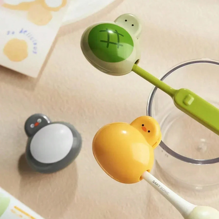 1pc toothbrush head protective cover storage clip, portable travel electric toothbrush dust cover, cartoon toothbrush head stora gallery 3