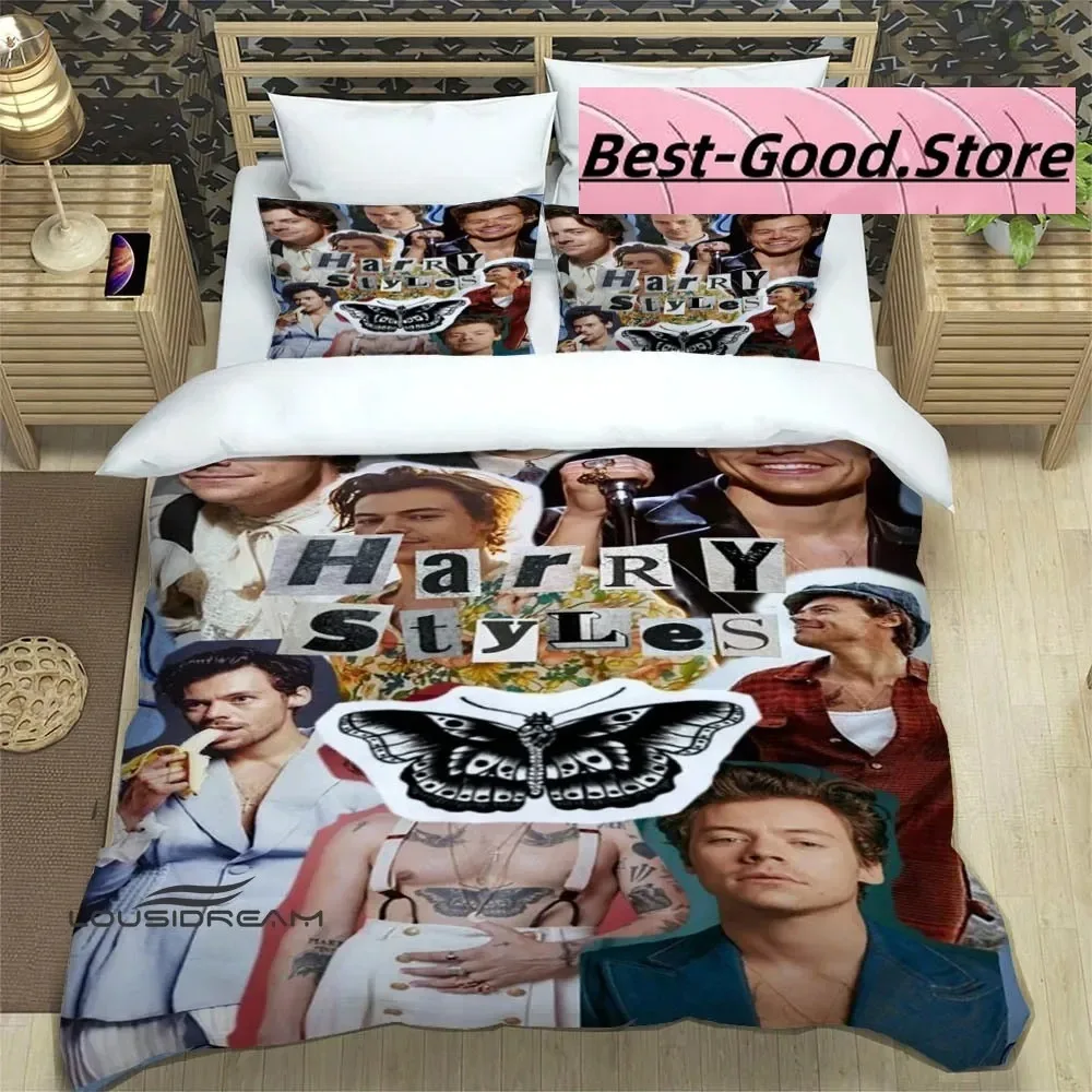 3D Print Singer H-Harry-S-Styles Bedding Set Boys Girls Twin Queen King Size Duvet Cover Pillowcase Bed boys Adult Bedroom