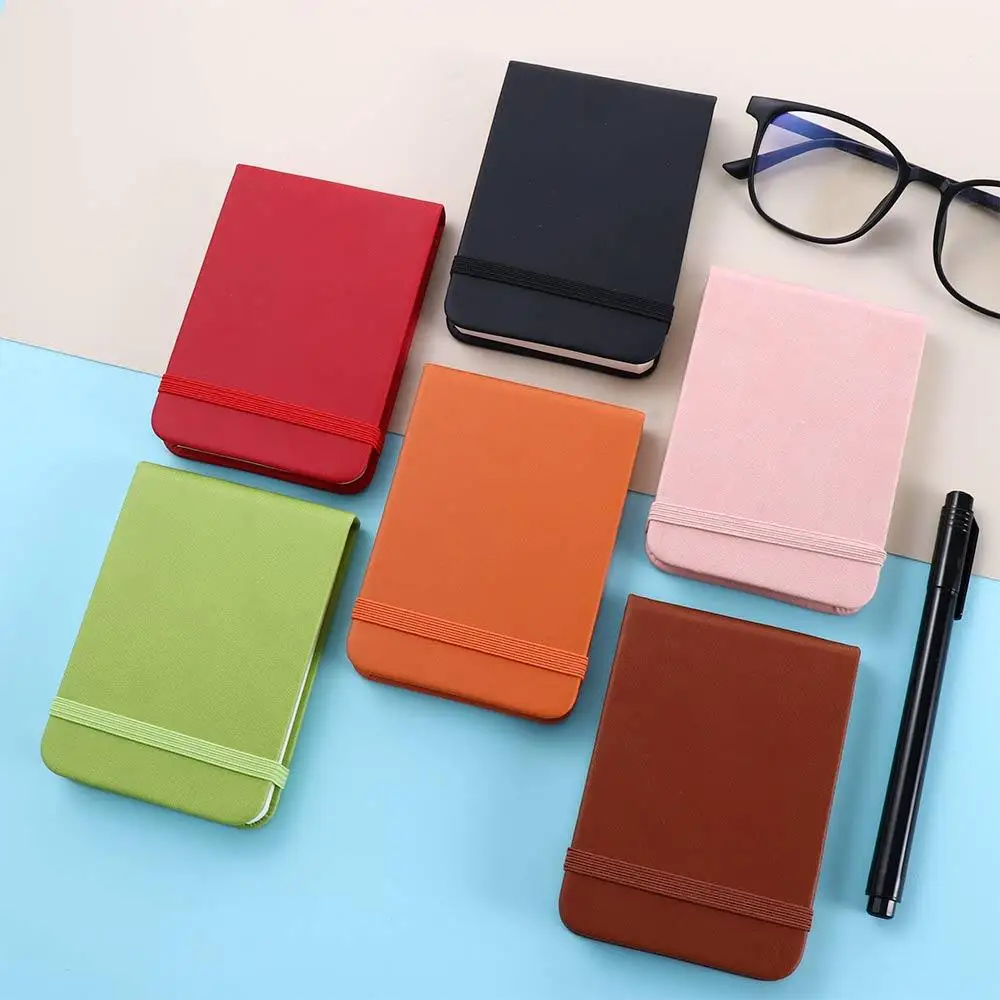 Retro Portable College Pocket Diary Book A7 Notebook Mini  Notebook Fruit Color Study Work Notebook Thick Leather Mini Word Book
